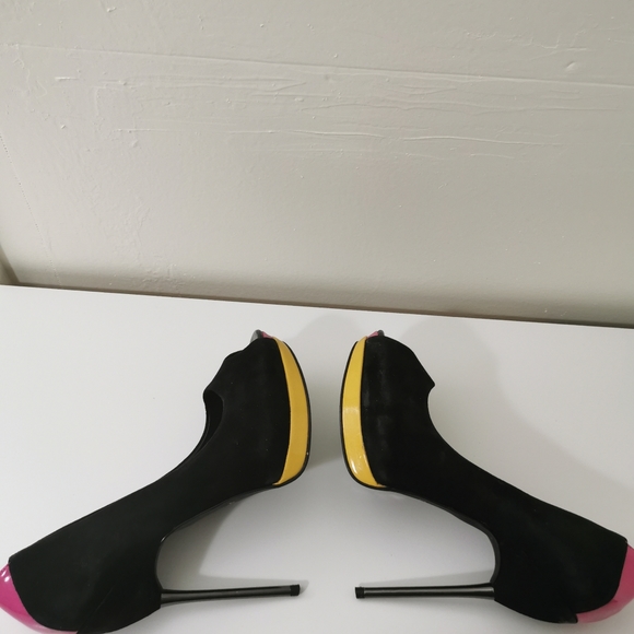 Aldo Open Toe Platform Heels Pink Womens Size 37 - Picture 5 of 9